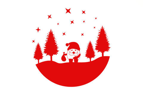 Christmas Round Scene SVG Design SVG Regulrcrative 