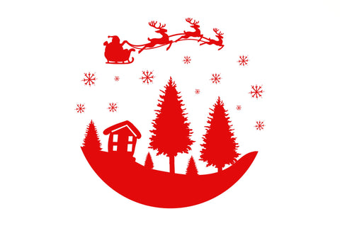 Christmas Round Scene SVG Design SVG Regulrcrative 