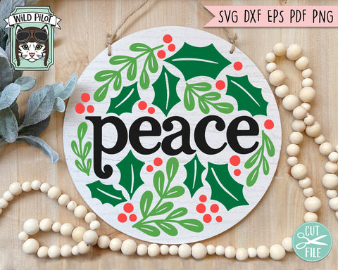 Christmas Round Sign Bundle svg file, Christmas Sign svg files, Christmas Wreath svg, Christmas Monogram frame svg, Christmas ornament svg SVG Wild Pilot 