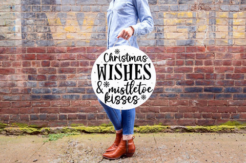 Christmas Round Sign Bundle SVG Regulrcrative 