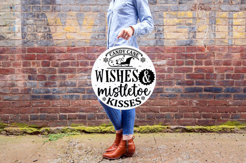 Christmas Round Sign Bundle SVG Regulrcrative 