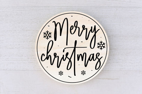 Christmas Round Sign Bundle SVG Regulrcrative 