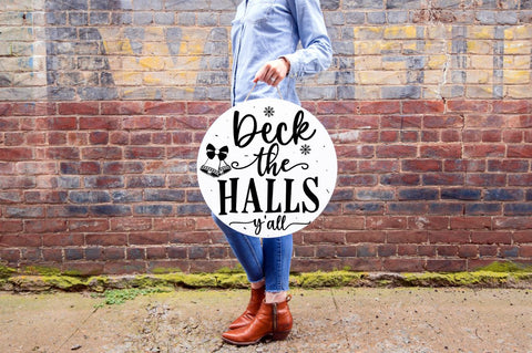 Christmas Round Sign Bundle SVG Regulrcrative 