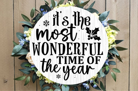 Christmas Round Sign Bundle SVG Regulrcrative 