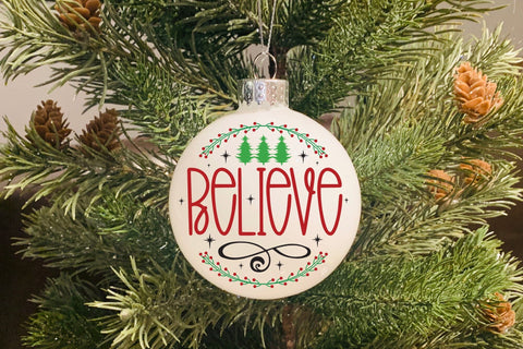 Christmas Round Sign SVG - Believe SVG CraftLabSVG 