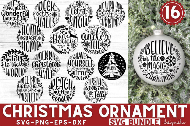 Christmas Round Sign SVG Bundle, Christmas SVG Bundle, Christmas Bundle SVG DESIGNISTIC 