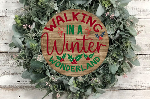 Christmas Round Sign SVG Bundle SVG Regulrcrative 