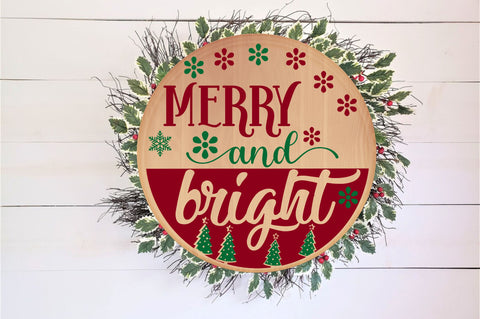 Christmas Round Sign SVG Bundle SVG Regulrcrative 