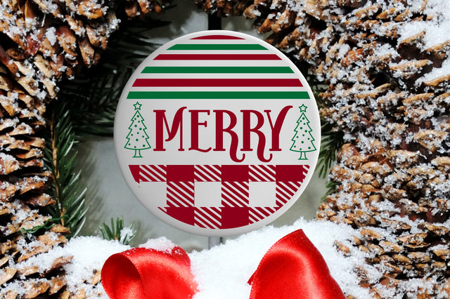 Christmas Round Sign SVG Bundle SVG Regulrcrative 