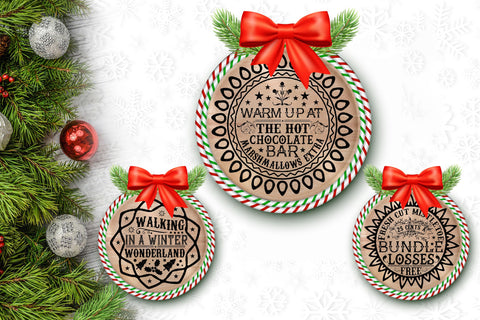 Christmas Round Sign SVG Bundle SVG Rupkotha 