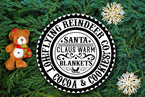 Christmas Round Sign SVG Bundle SVG Rupkotha 