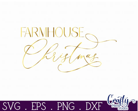 Christmas Round Sign Svg, Farmhouse Christmas Door Hanger SVG Crafty Mama Studios 