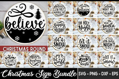 Christmas Round Signs SVG Bundle, Christmas sign Bundle, sign Bundle, Christmas Round Decorations, Christmas Tree Ornament, Christmas Farmhouse SVG etcify 