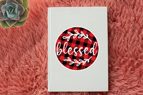 Christmas Round Stickers Bundle I Holiday Stickers Bundle Sublimation Happy Printables Club 