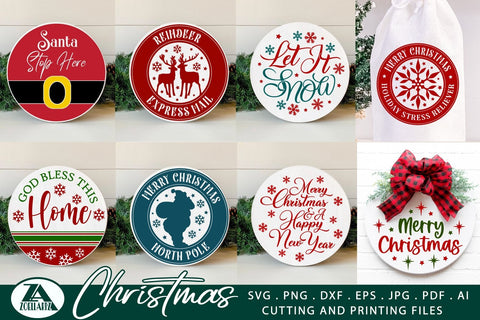 Christmas Round SVG Bundle Christmas Ornaments SVG Bundle SVG zoellartz 