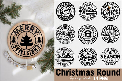 Christmas Round Svg Design Bundle SVG SVGArt 