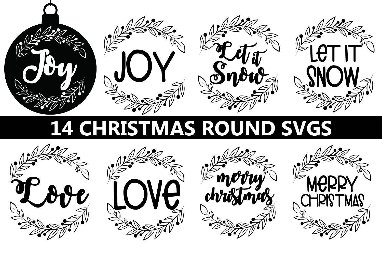 Christmas Round Ornament SVG - Christmas Coasters Round Sign SVG - Drizy  Studio