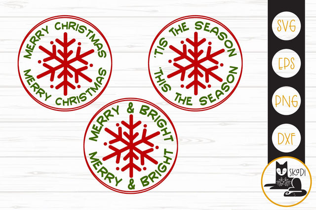 Christmas Rounds Snowflake Mini Bundle Bundle SVG SVG Skadi Designs 