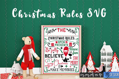 Christmas Rules SVG | Funny Family SVG | Christmas Quotes SVG Fly Design 