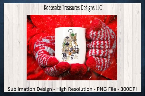 Christmas Rustic Gnome Earth Tones Tired Tray, Sublimation PNG, Christmas Gnome, Digital Download, Rustic Farmhouse Decor Sublimation Keepsake Treasures Designs LLC. 