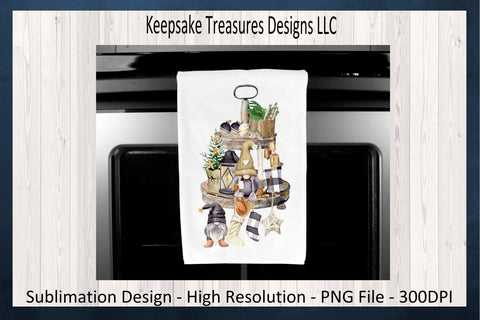 Christmas Rustic Gnome Earth Tones Tired Tray, Sublimation PNG, Christmas Gnome, Digital Download, Rustic Farmhouse Decor Sublimation Keepsake Treasures Designs LLC. 