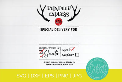 Christmas Sack SVG - Reindeer Express Christmas SVG SVG Pickled Thistle Creative 