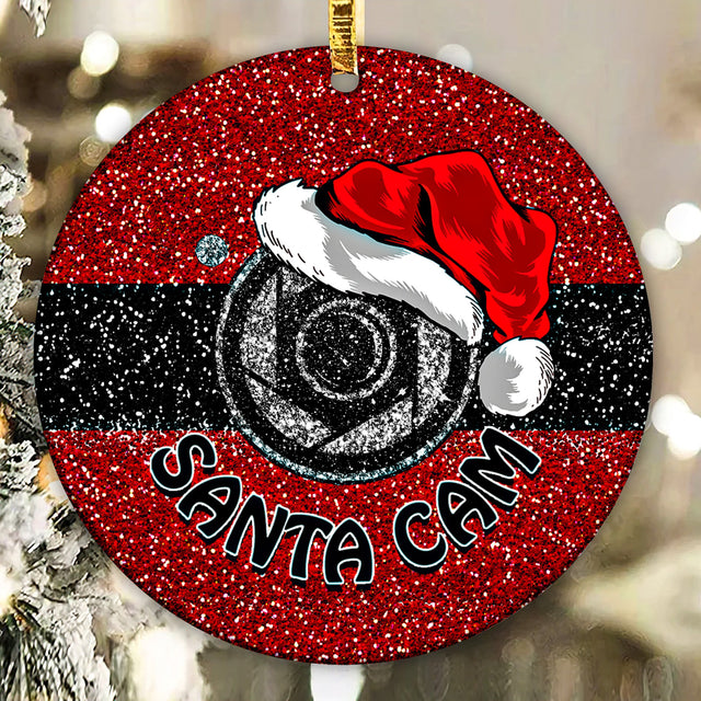 Christmas Santa Cam Ornament Png, Round Christmas Ornament, PNG Instant Download, Xmas Ornament Sublimation Designs Downloads Sublimation CaldwellArt 