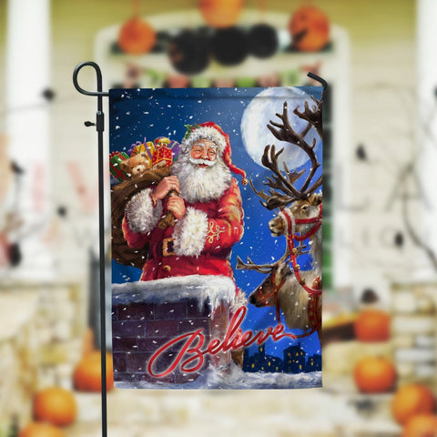 Christmas Santa Claus Garden Flag - 12x18 Garden Flag Sublimation Design Download PNG File Instant Download Sublimation CaldwellArt 