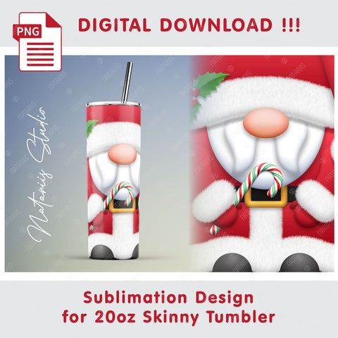 Christmas Santa Claus sublimation design - 20oz TUMBLER Sublimation Natariis Studio 