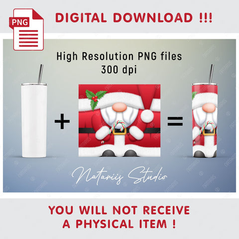 Christmas Santa Claus sublimation design - 20oz TUMBLER Sublimation Natariis Studio 