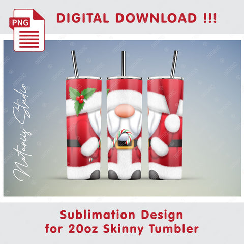 Christmas Santa Claus sublimation design - 20oz TUMBLER Sublimation Natariis Studio 