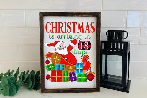 Christmas Santa Countdown PNG Sublimation Sublimation CraftLabSVG 