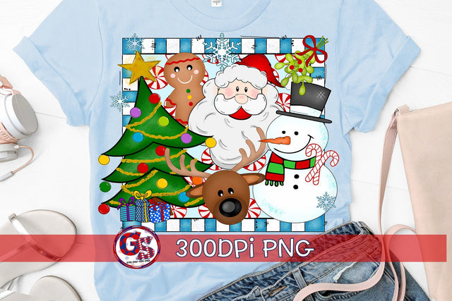 Christmas Santa, Gingerbread, Reindeer, Christmas Tree PNG for Sublimation Sublimation Greedy Stitches 
