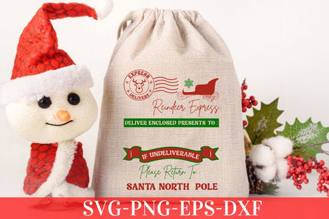 Christmas Santa Sack SVG Bundle SVG DESIGNISTIC 