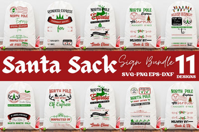 Christmas Santa Sack SVG Bundle SVG DESIGNISTIC 