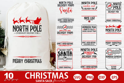 Christmas Santa Sack SVG Bundle SVG FiveStarCrafting 