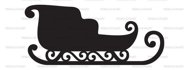 Christmas Santa sleigh SVG TribaliumArtSF 