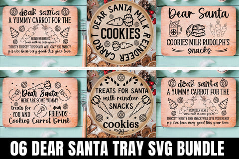 Christmas Santa Tray SVG Bundle SVG Regulrcrative 