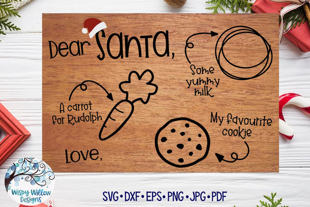 Christmas Santa Tray Svg SVG Wispy Willow Designs 