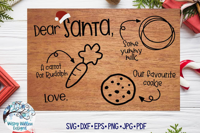 Christmas Santa Tray Svg SVG Wispy Willow Designs 