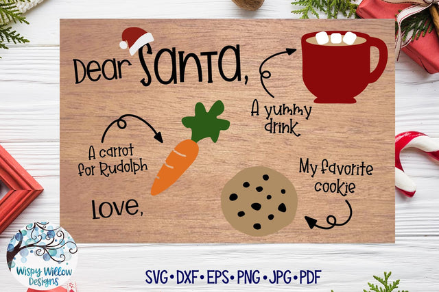 Christmas Santa Tray SVG SVG Wispy Willow Designs 