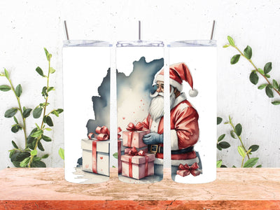 Christmas Santa with Gifts 20oz Tumbler Sublimation Sublimation Creativeart88 