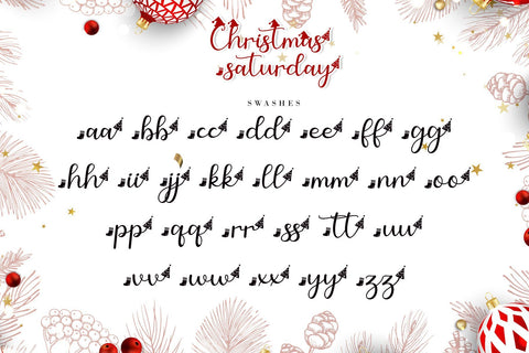 Christmas Saturday - A Christmas Special Script Font AEN Creative Store 