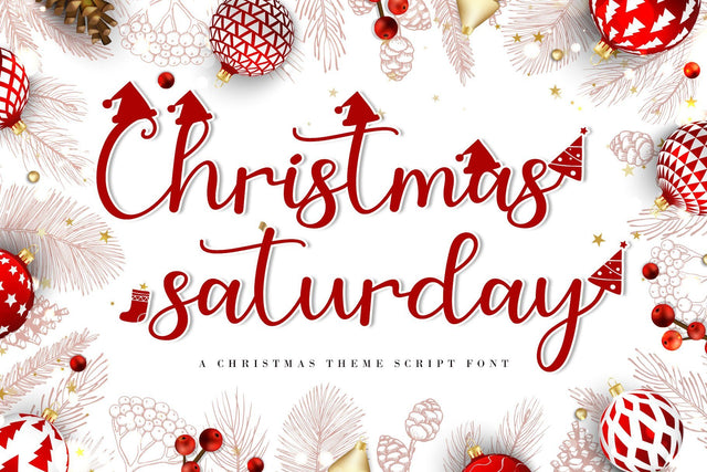 Christmas Saturday - A Christmas Special Script Font AEN Creative Store 