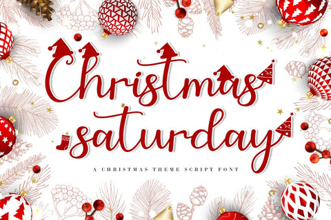 Christmas Saturday - A Christmas Special Script Font AEN Creative Store 