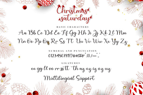 Christmas Saturday - A Christmas Special Script Font AEN Creative Store 