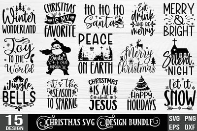 Christmas Saying SVG Design Bundle SVG FiveStarCrafting 