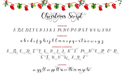 Christmas Script Font Prasetya Letter 
