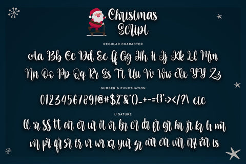 Christmas Script SVG Letterara 