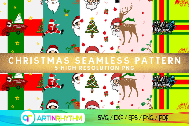 Christmas seamless pattern digital paper Digital Pattern Artinrhythm shop 